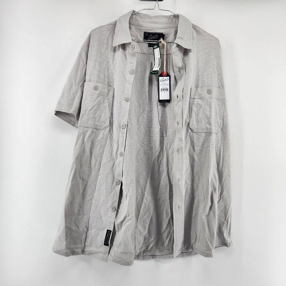 Grayers Men's Navy Medium Glacier Gray Flex Everyday Knit Short Sleeve Shirt NWT